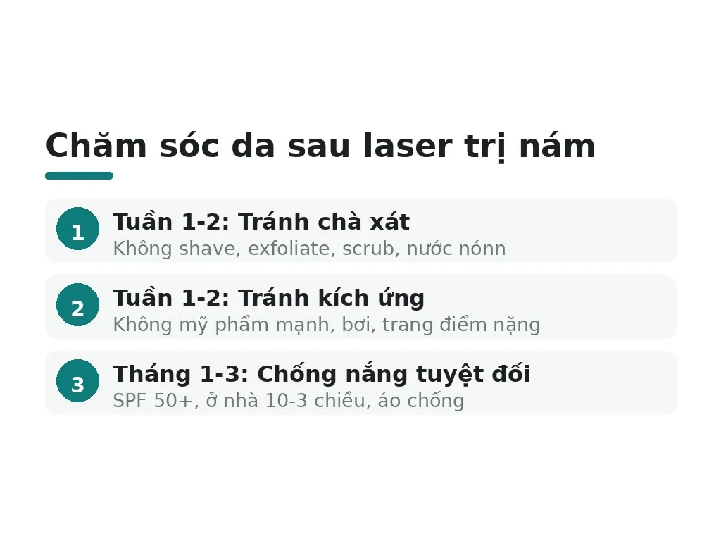 Làm thế nào chăm sóc da sau laser trị nám?