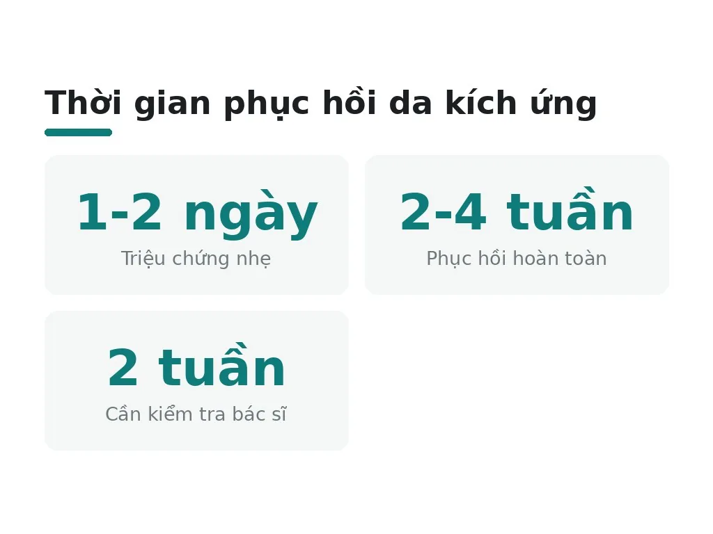 Bao lâu thì da kích ứng hồi phục hoàn toàn?