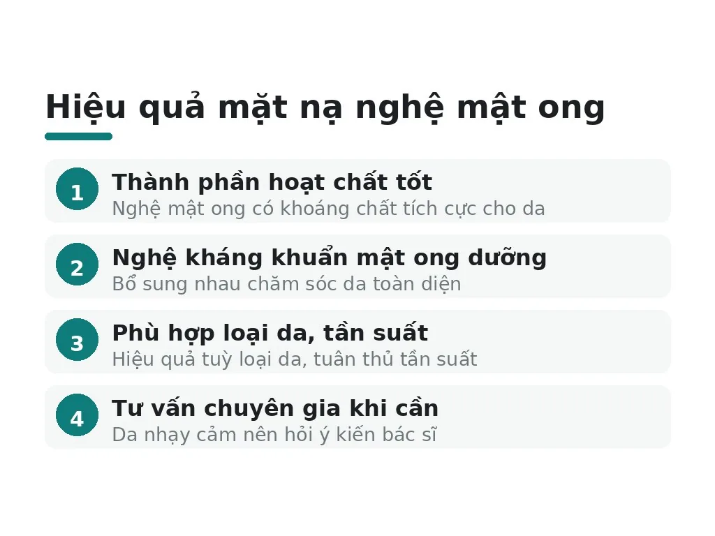 Mặt nạ nghệ mật ong có thực sự tốt cho da không?