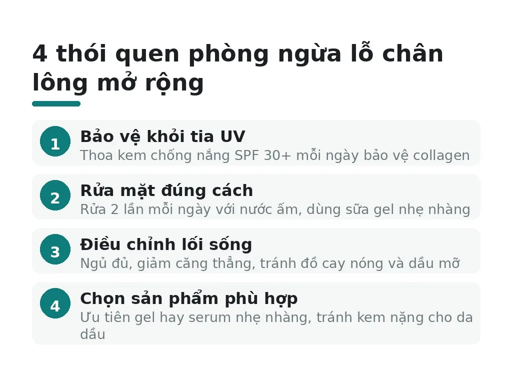 Phòng ngừa lỗ chân lông to mở rộng thêm