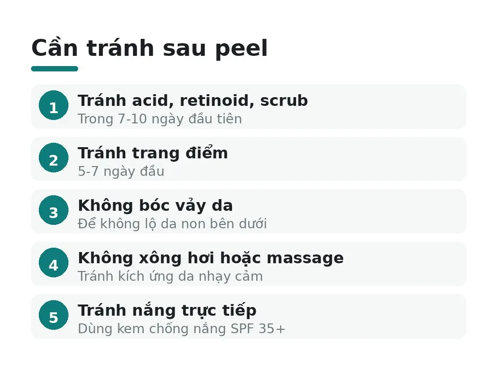 Nên tránh sản phẩm nào khi rửa mặt sau peel?