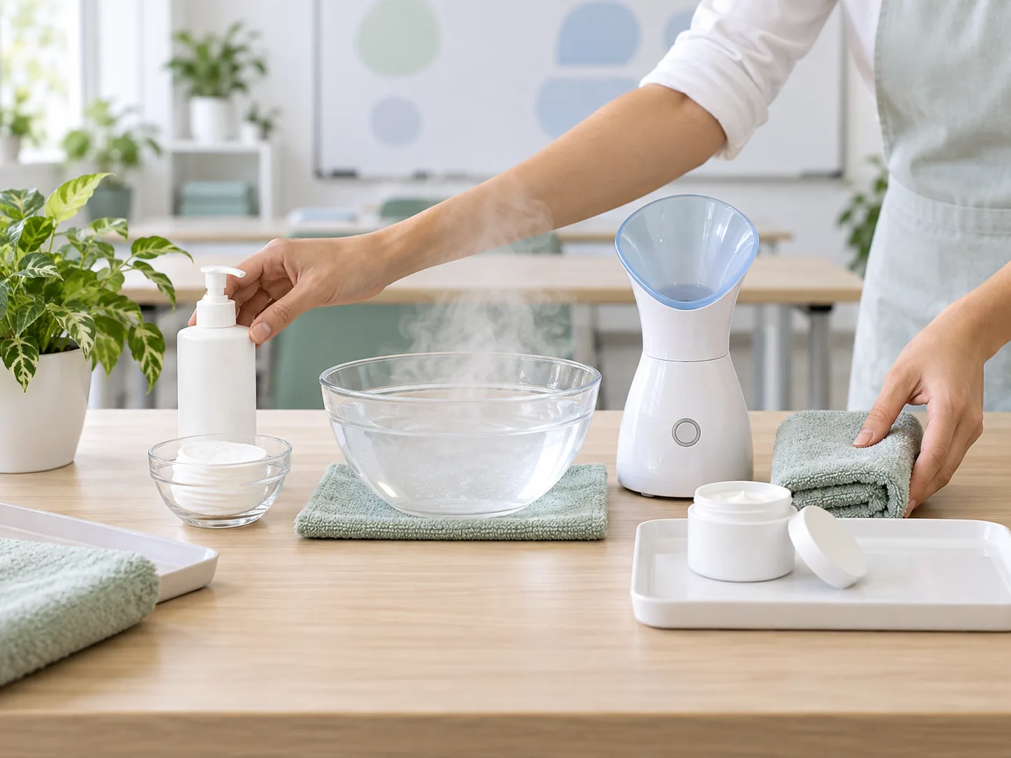 Kỹ thuật xông hơi da mặt đúng cách gồm những bước nào?