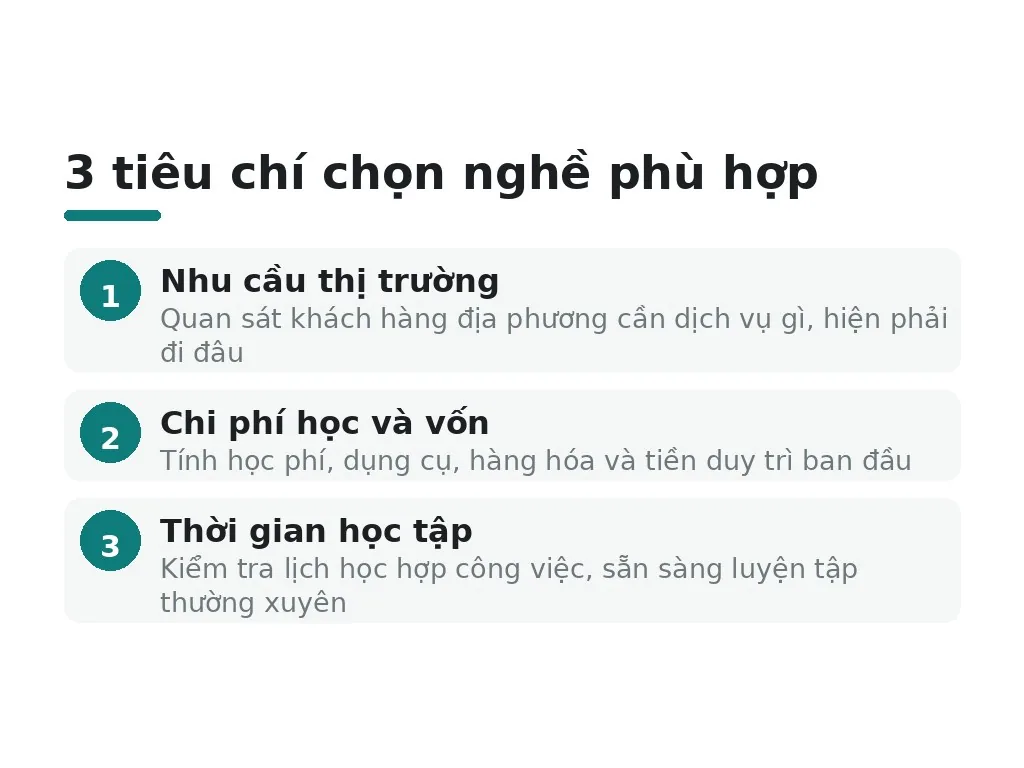Cần dựa vào đâu để chọn nghề phù hợp với vốn và khách hàng quanh mình?