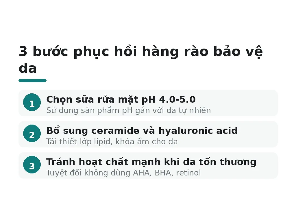 Làm thế nào để phục hồi hàng rào bảo vệ da hiệu quả?