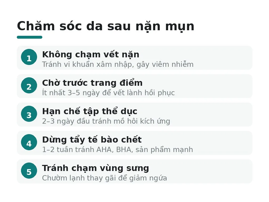 Lỗi nào không nên mắc phải sau nặn mụn?