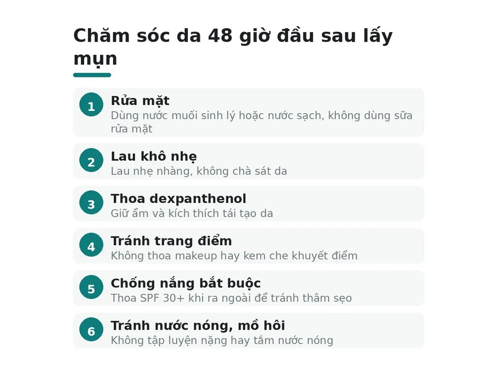 Chăm sóc da tại nhà sau khi lấy nhân mụn