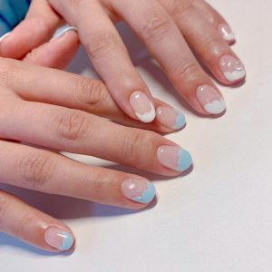 Mẫu nail phen móng kết hợp cùng đường nét lượn sóng đầy sáng tạo