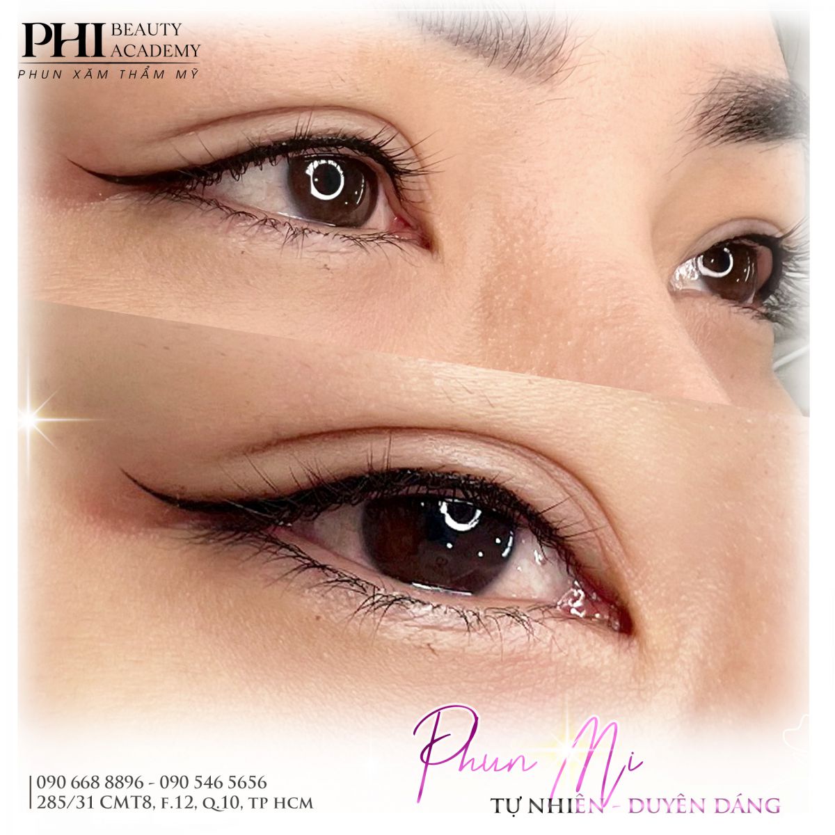 Mỗi liệu trình phun mí tại Phi Beauty được cá nhân hóa theo dáng mắt và nhu cầu của từng khách.