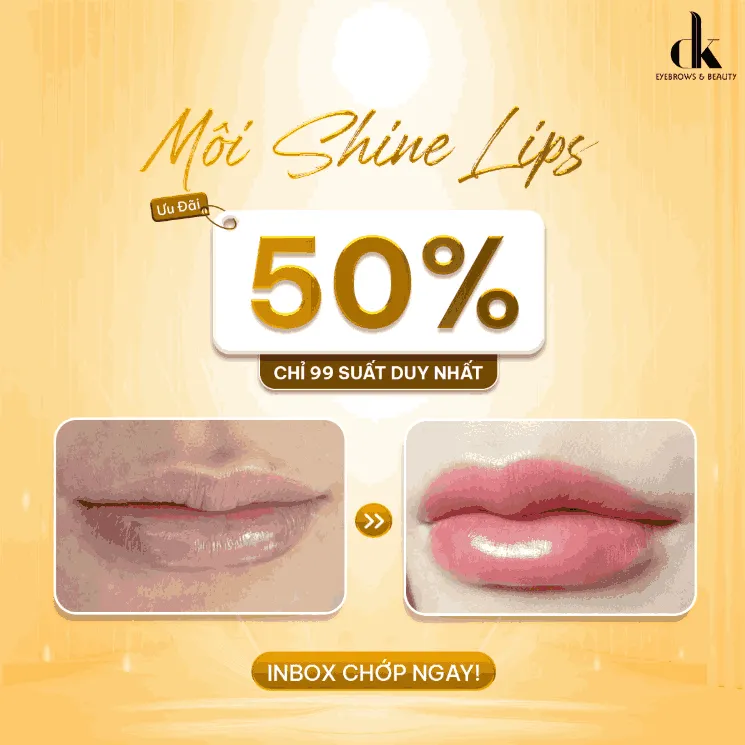 DK Eyebrows & Beauty nổi bật với công nghệ phun môi Shine Lips