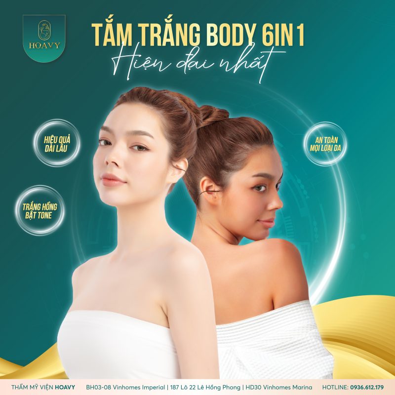 Dịch vụ tắm trắng toàn thân chuyên sâu, kết hợp sản phẩm thiên nhiên cho làn da mịn màng, rạng rỡ