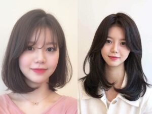 Mặt tròn có thể để được cả tóc ngắn và tóc dài