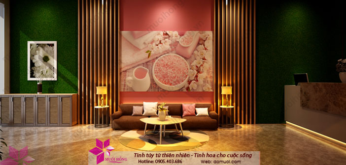 Phòng dịch vụ thư giãn, mang phong cách nhẹ nhàng của Muối Hồng Spa