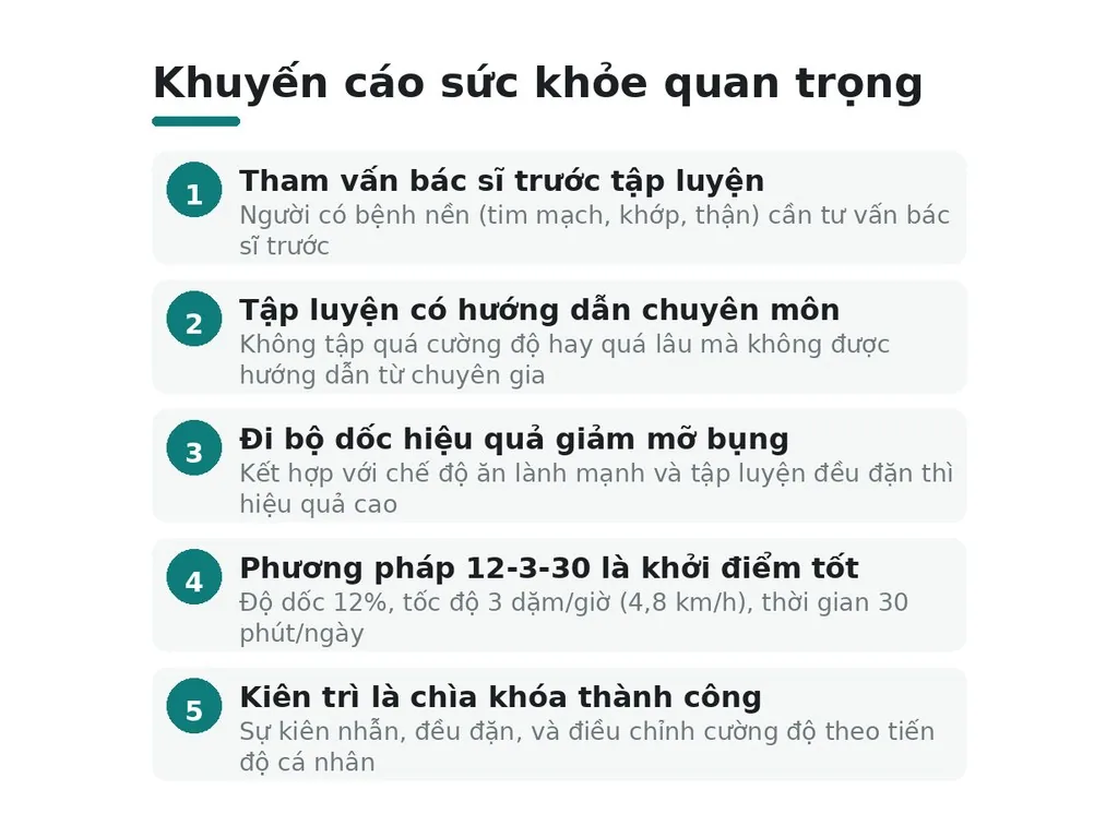 Khuyến cáo sức khỏe quan trọng