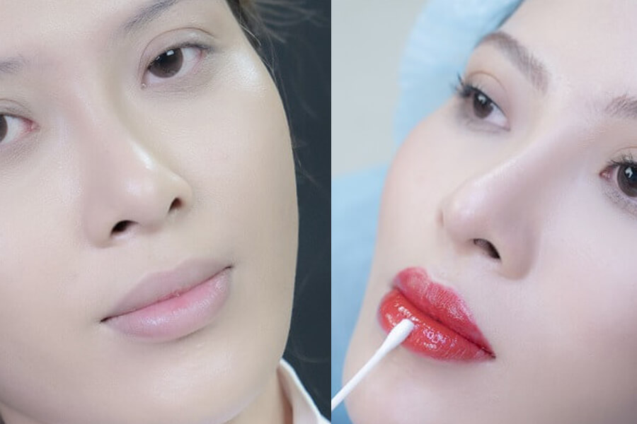 Màu bị lem sau phun môi có thể sửa lại được
