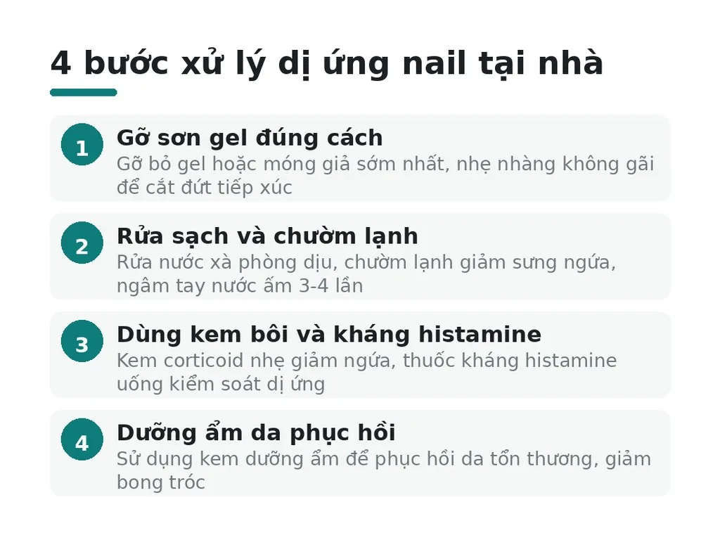 Cách xử lý dị ứng nail ngay tại nhà