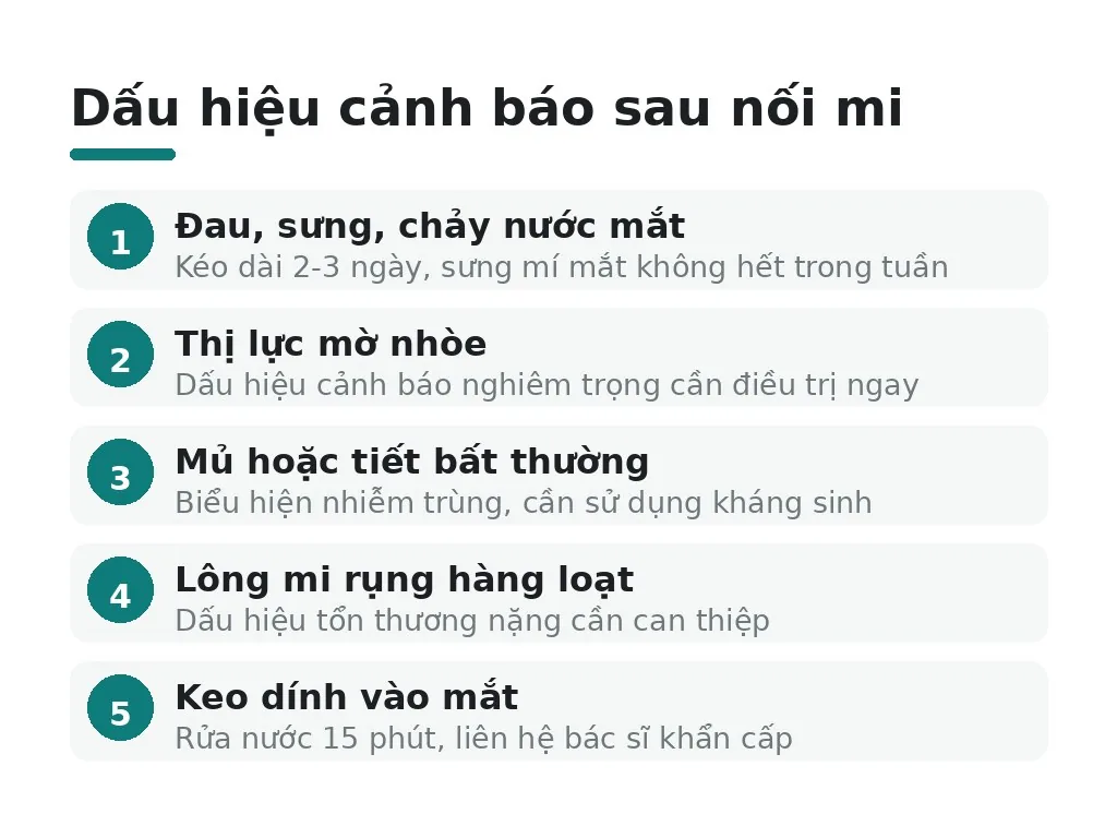 Khi nào cần gặp bác sĩ sau nối mi?