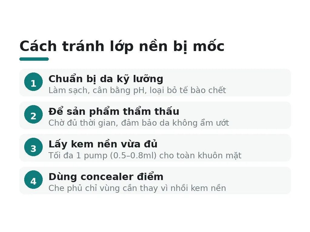 Tại sao lớp nền bị mốc mặc dù bạn có dưỡng ẩm?