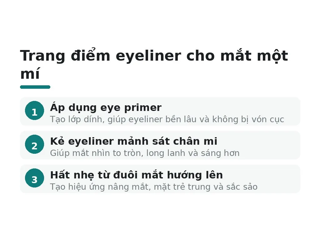 Tại sao kẻ eyeliner lại quan trọng với mắt một mí bọng?