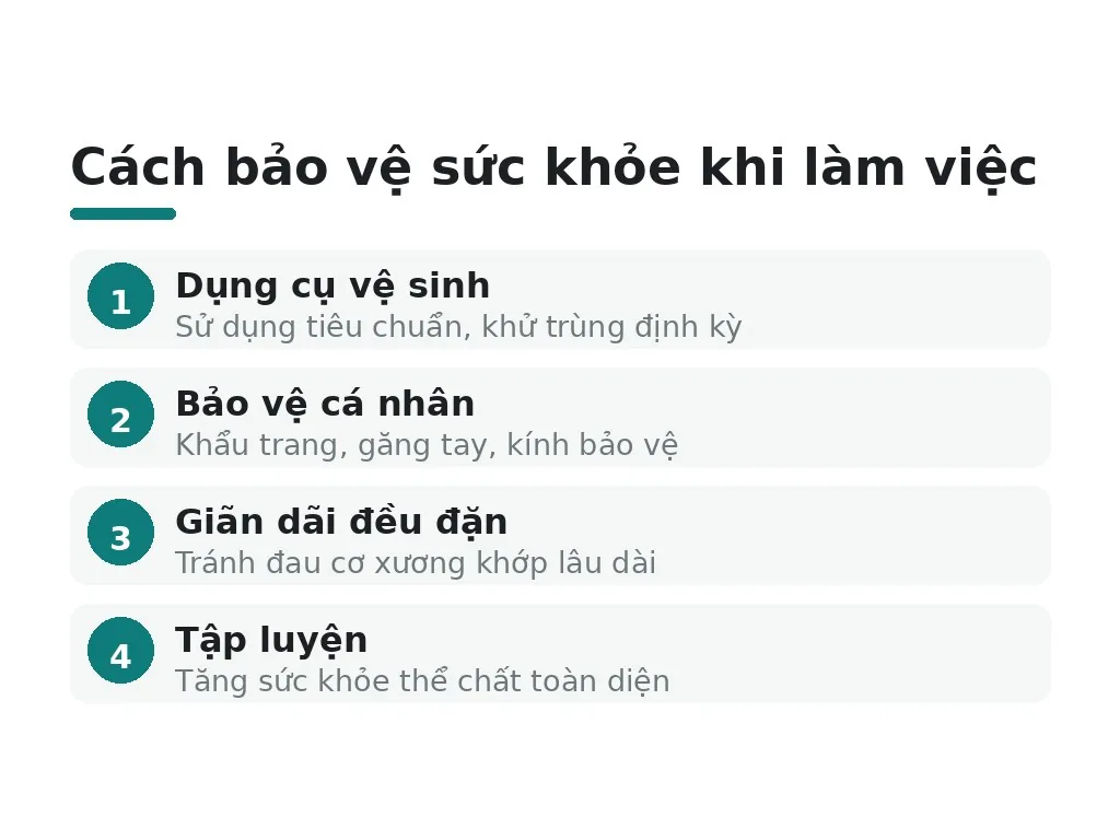 Những rủi ro sức khỏe nào khi làm các ngành này và cách giảm thiểu?