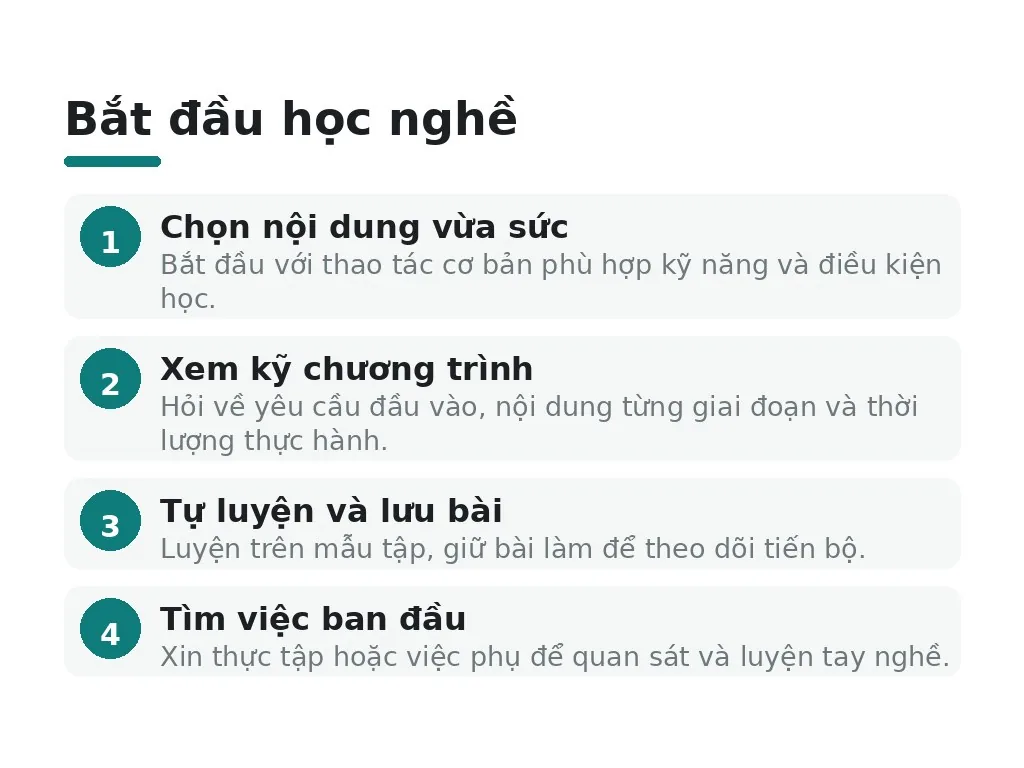 Có thể bắt đầu học nghề gì nếu chưa có kinh nghiệm?