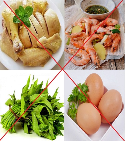 Các món ăn cần kiêng sau khi cắt mí mắt