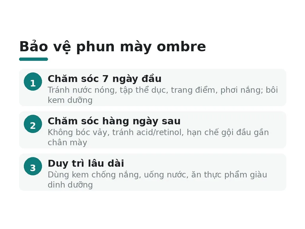 Làm thế nào để bảo vệ phun mày ombre lâu hơn?