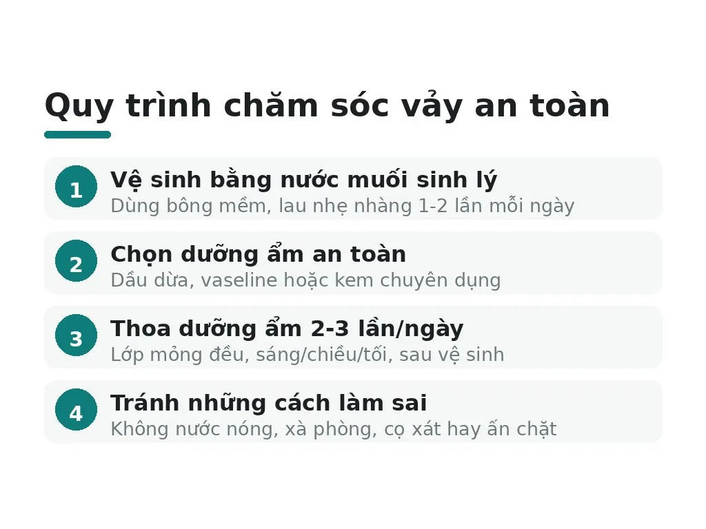 Cách xử lý an toàn khi bị đóng vảy dày như thế nào?
