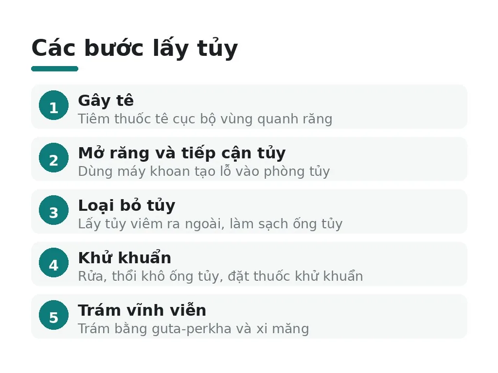 Quá trình lấy tủy như thế nào và cách quản lý đau?