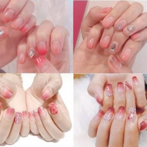 Những mẫu nail hồng đẹp