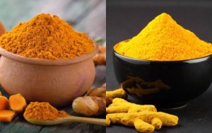 Chúng ta có thể phân biệt bột nghệ và tinh bột nghệ dựa vào màu sắc