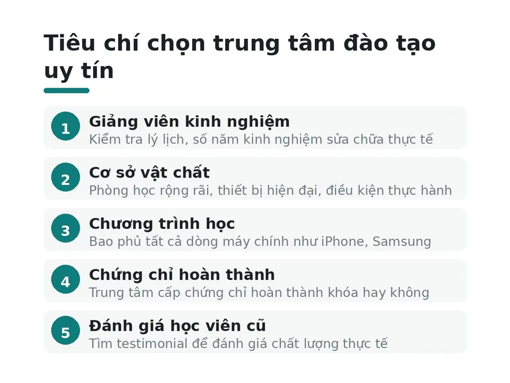 Học phí sửa chữa điện thoại bao nhiêu? Cách chọn trung tâm ra sao?