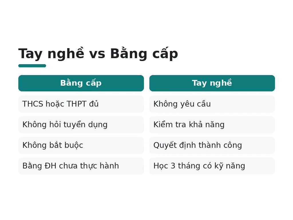 Bằng cấp có phải yêu cầu bắt buộc không?