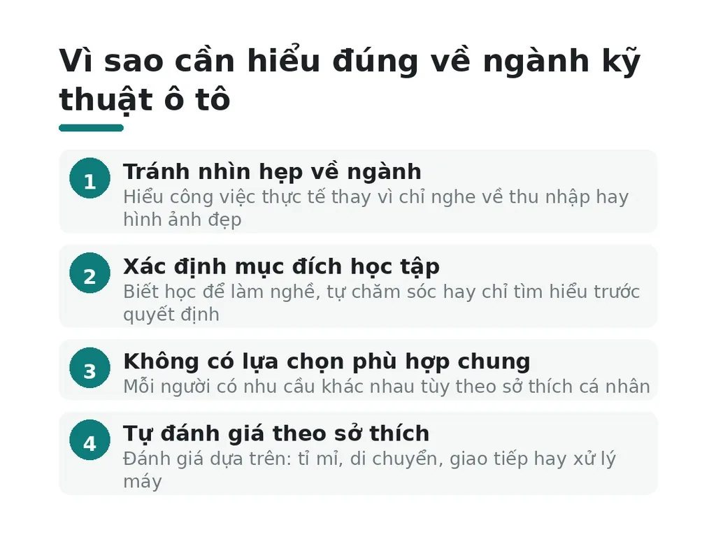 Vì sao cần hiểu đúng về ngành kỹ thuật ô tô ra làm gì?
