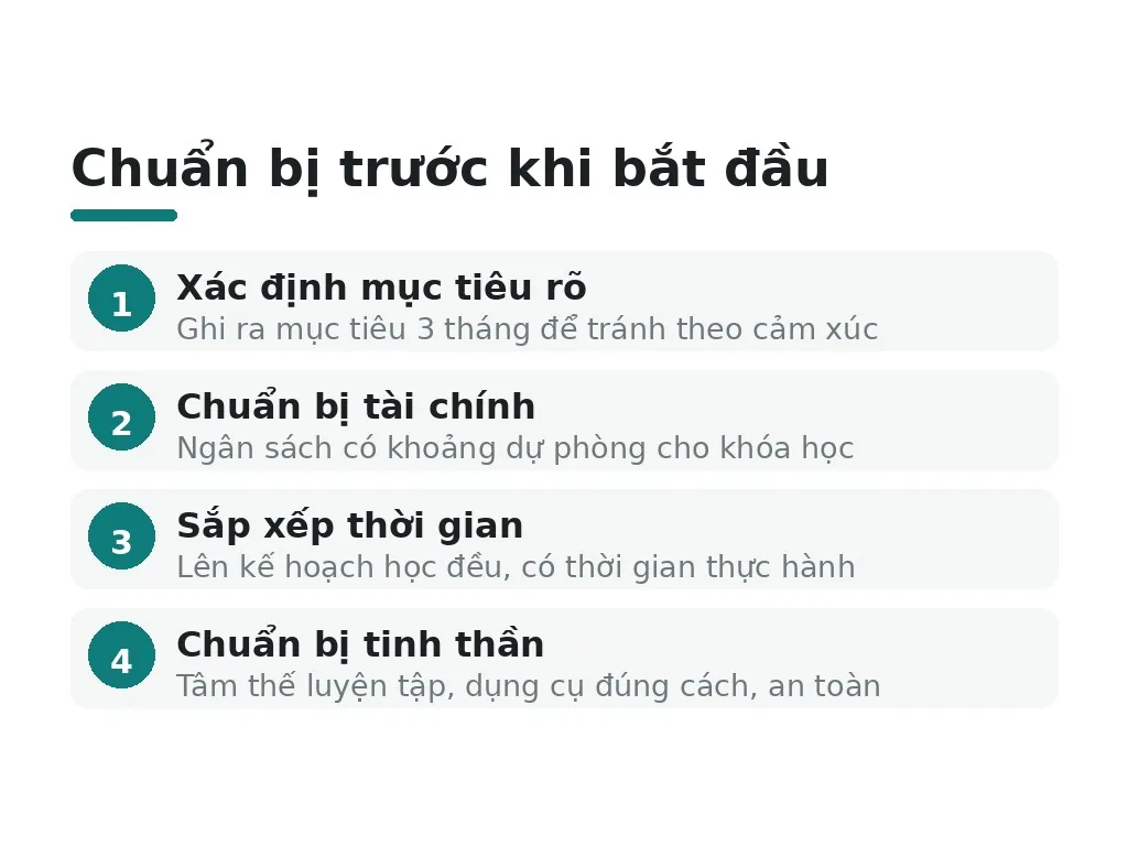 Cần chuẩn bị gì trước khi bắt đầu?