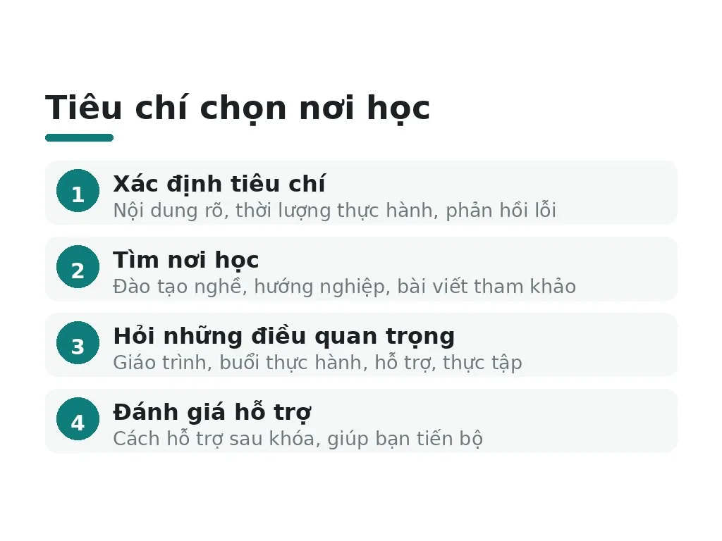 Nên học ở đâu để đi đường dài?