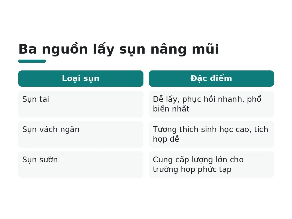 Nâng mũi sụn tự thân là gì?