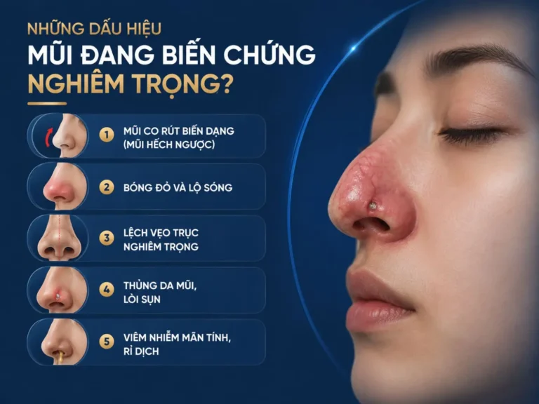 Rủi ro phẫu thuật mũi khi còn filler và các biến chứng có thể gặp