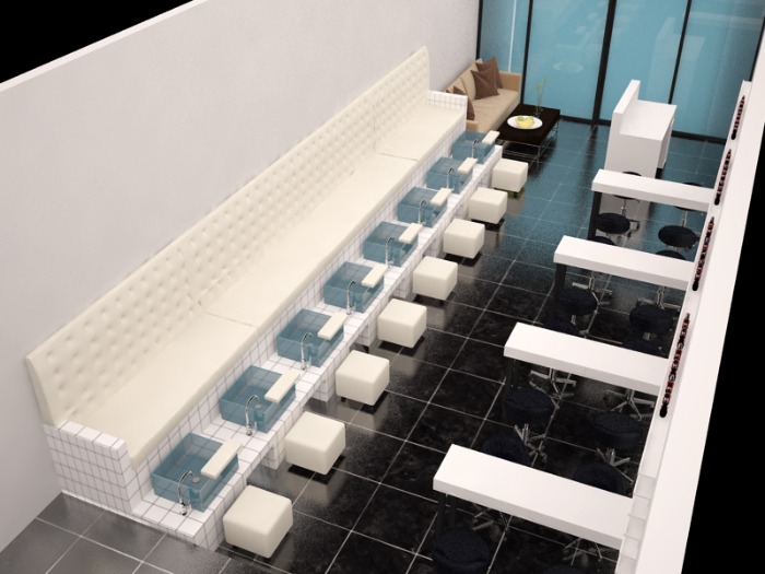 Ghế spa nail dạng hiện đại kết hợp cổ điển