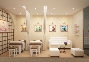Để không gian spa trở nên ấm cúng, gần gũi hơn thì việc lắp đặt hệ thống ánh sáng rất quan trọng