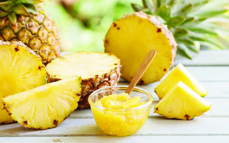 Dứa là loại trái cây không có chứa chất béo và protein nên không cần lo lắng đến tình trạng tăng cân hay mỡ máu cao.