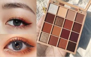 Bảng màu mắt theo tone cam đất