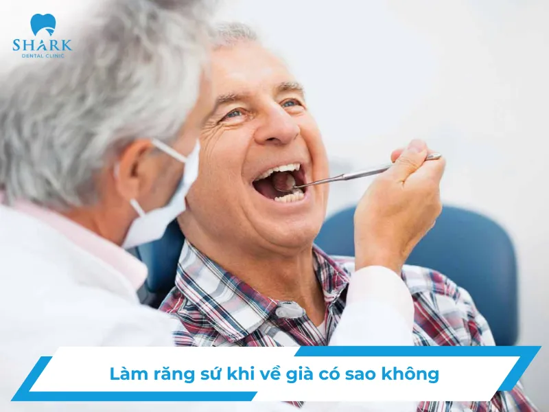 Làm răng sứ khi về già có sao không?