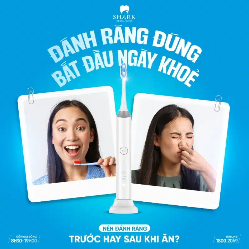 Nên đánh răng trước hay sau ăn sáng?