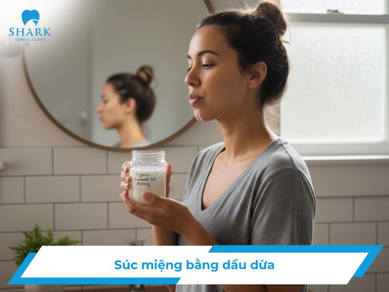 Súc miệng bằng dầu dừa