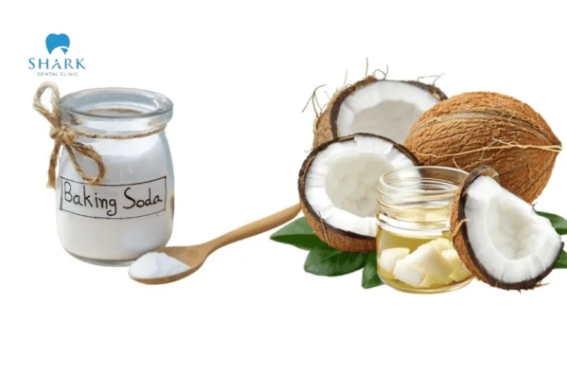 Dầu dừa kết hợp cùng Baking Soda hỗ trợ làm trắng răng hiệu quả