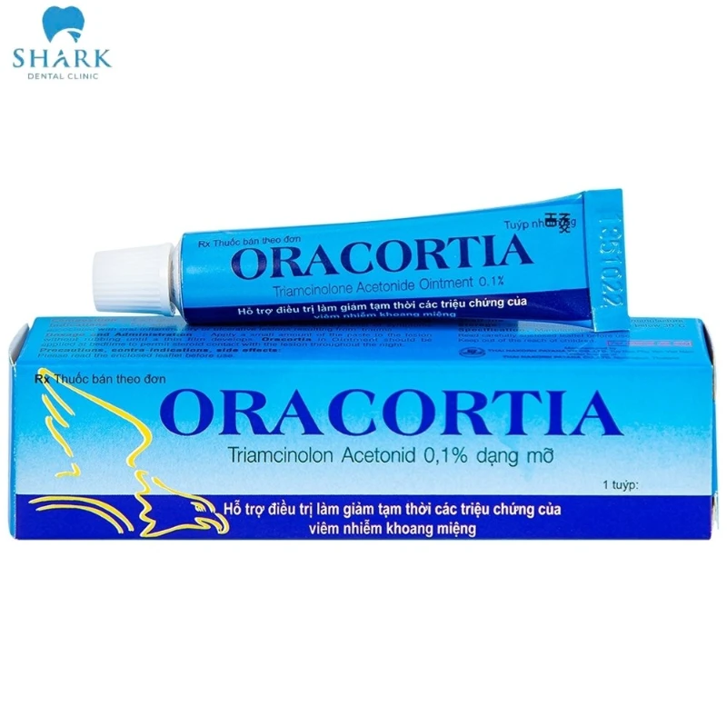 Top 9 thuốc bôi nhiệt miệng cho bé an toàn, hiệu quả 13 Thuốc bôi nhiệt miệng Oracortia 0,1%