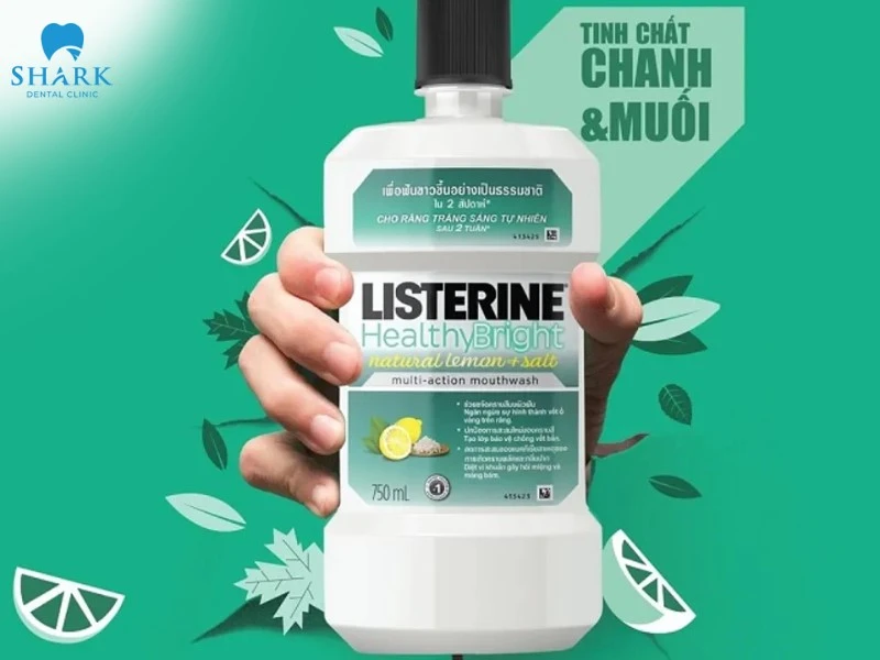 TOP 10 nước súc miệng trắng răng hiệu quả và bán chạy nhất 15 Nước súc miệng Listerine giúp răng trắng sáng