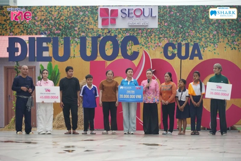 Nha Khoa Shark vinh dự tài trợ 20 triệu đồng hỗ trợ hai gia đình khó khăn trong tập 05 Điều Ước Của Mẹ 34 Sau chương trình, cả hai gia đình đều nhận về những phần thưởng giá trị đến từ chương trình và nhà đồng hành Nha Khoa Shark