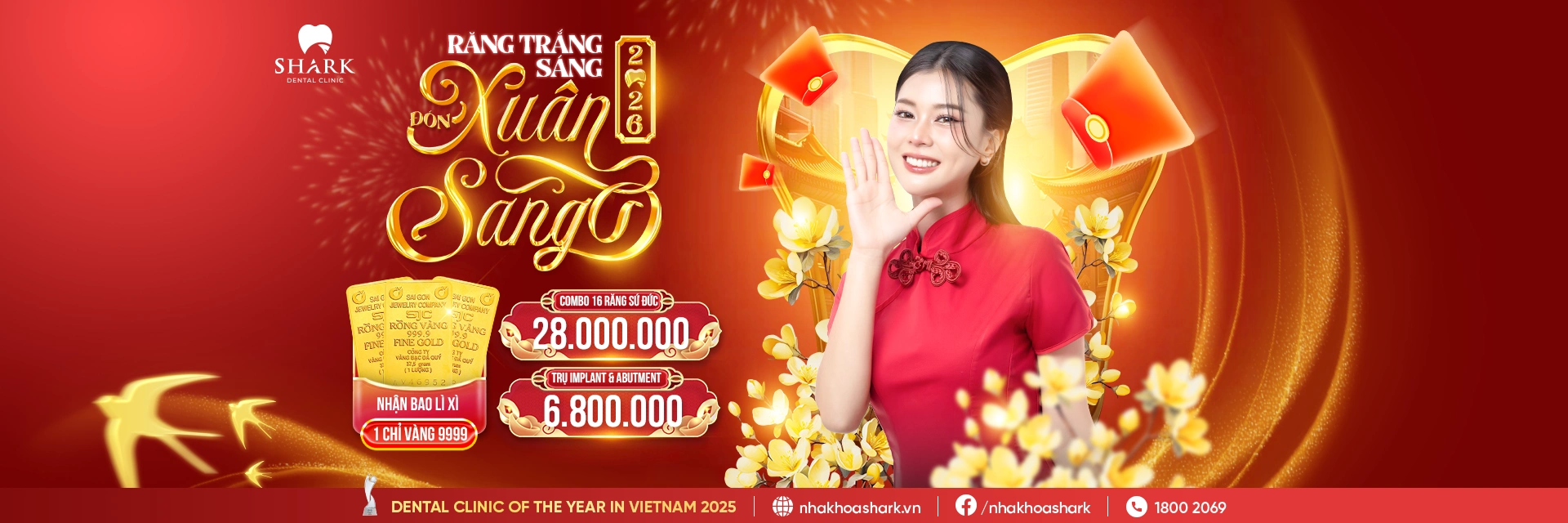 Răng trắng sáng đón xuân sang