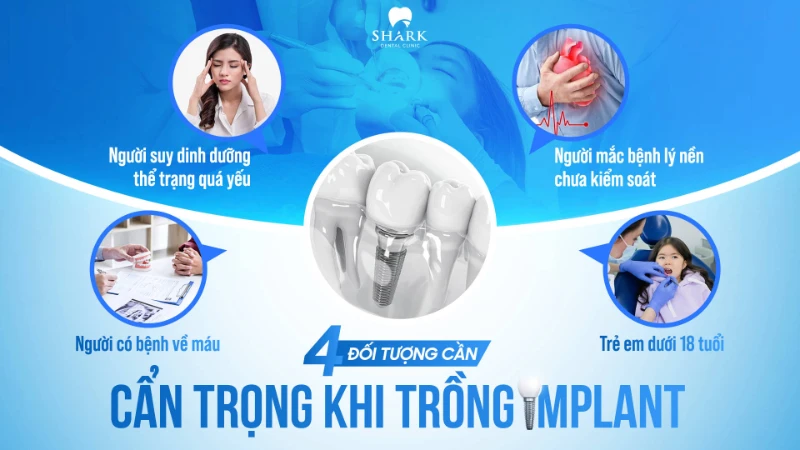 Những đối tượng cần cẩn trọng khi trồng implant